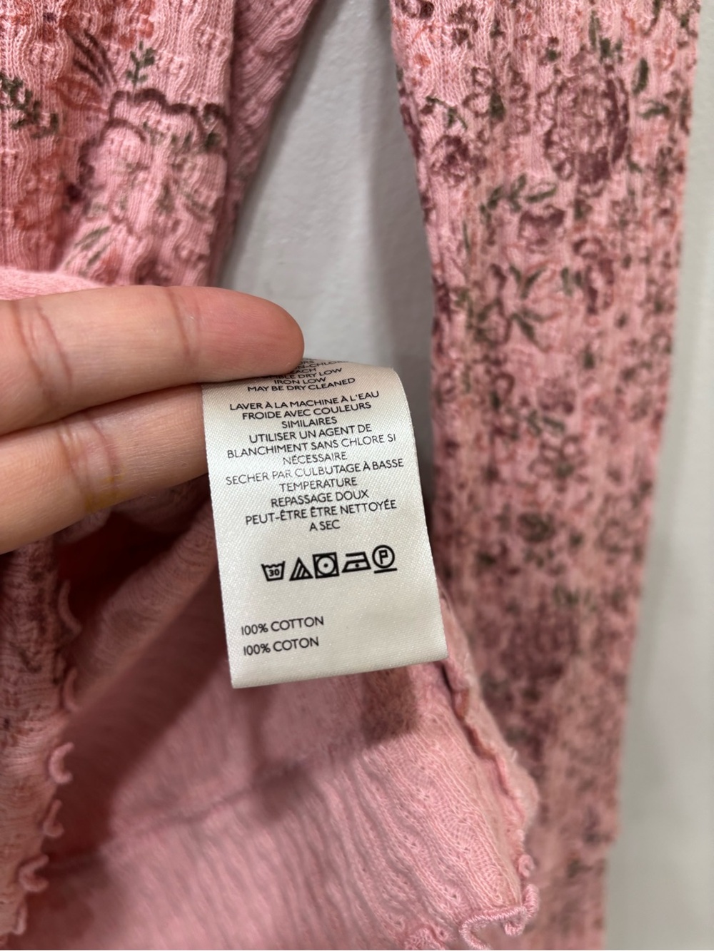 We The Free Clover Floral Thermal Long Sleeve Top Women’s Size Small - Picture 11 of 12